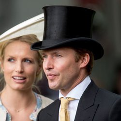James Blunt et sa femme Alexandra Wellesley pour le  Royal Ascott