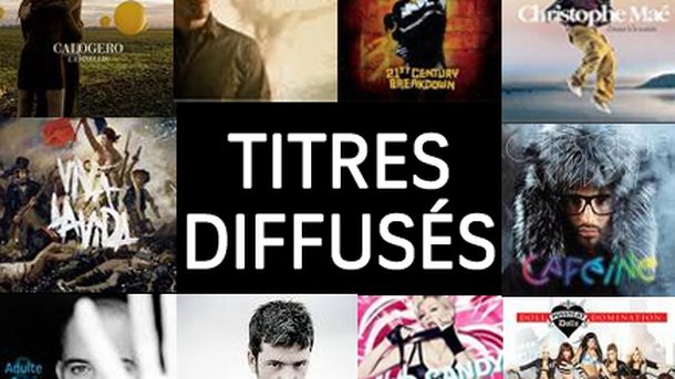 Titres diffusés sur NRJ