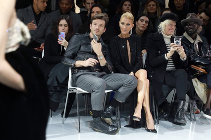 Céline Dion et Pepe Munoz au défilé Alexandre Vauthier lors de la Fashion Week parisienne
