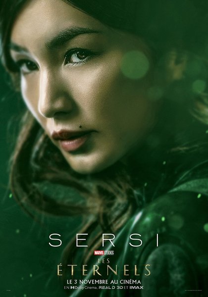 SERSI (Gemma Chan) - Sersi est très proche des humains. Elle vit à Londres et travaille au Muséum d’Histoire naturelle.