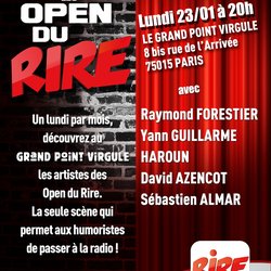 Open du rire - 23 janvier 2017 - Raymond FORESTIER, Yann GUILLARME, HAROUN, David AZENCOT, Sébastien ALMAR   