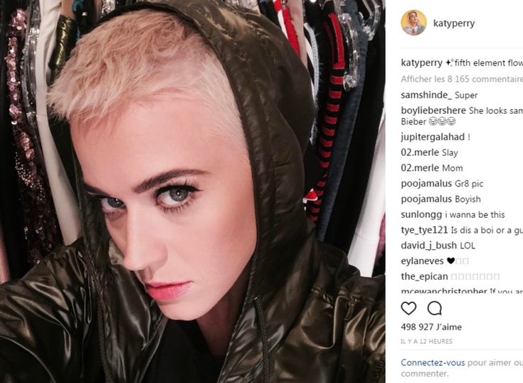 Katy Perry cheveux courts