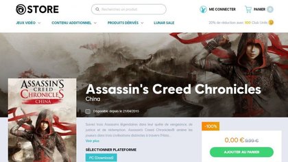 Vous avez le choix : activer Assassin's Creed Chronicles China sur cette page...