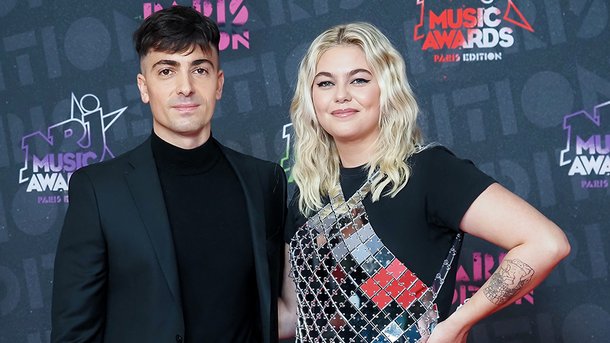 Louane et son compagnon Florian Rossi réunis sur le tapis rouge des NMA