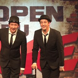les Jumeaux Steeven et Christopher - photo extrait 2 - on n'est pas là pour vendre des cravates - Open du rire de Rire & Chansons