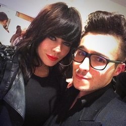 Alex Hepburn et Olympe avant de monter sur scène