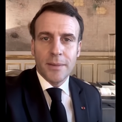 macron en selfie