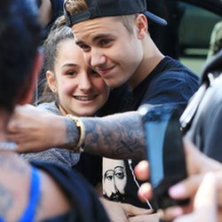 Justin Bieber avec ses fans en Australie
