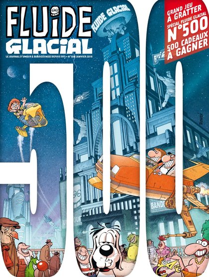 Fluide Glacial numero 500 -  jeu - à  gagner avec Rire & Chansons