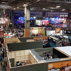 Un des pavillons de Paris Games Week 2018, vu de dessus.