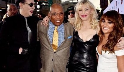 Lea Michele: Just a regular Saturday night with @Harparbar @Courtney & @marilynmanson @SonsofAnarchy #SOAPremiere