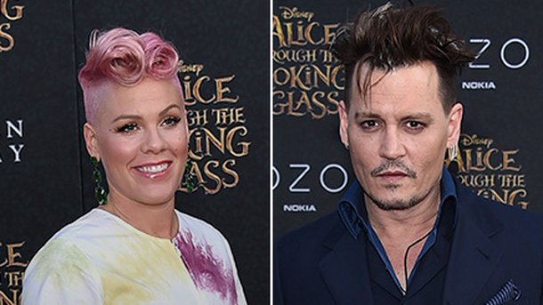 Pink : fan de Johnny Depp, il l'a surprend en plein direct!
