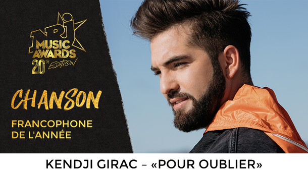 Kendji Girac décroche l’award de la «Chanson Francophone de l’Année» avec «Pour oublier»
