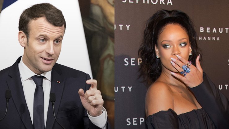 Emmanuel Macron et Rihanna