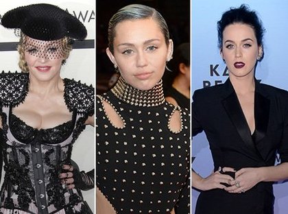 Madonna, Miley Cyrus et Katy Perry