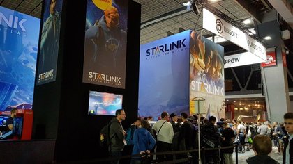 Mêlant jeu vidéo et jouet dans un univers space opera, le jeu Starlink a eu droit à un joli stand dédié.
