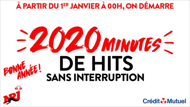 NRJ vous offre 2020 minutes de hits à la suite sans interruption !