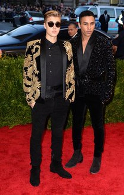 Justin Bieber et Olivier Rousteing - Met Gala 2015