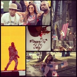 Nicole Scherzinger: Happy 4th of July from London #WirelessFestival ! #YourLove @pharrell @kanyewest