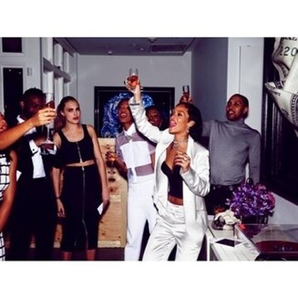 Rihanna fête le nouvel an