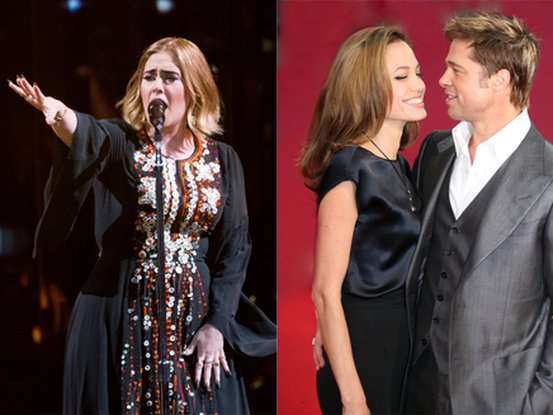 Adele, Angelina Jolie et Brad Pitt