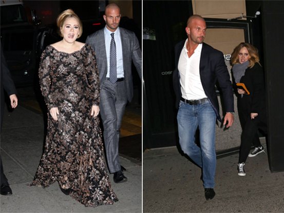 adele et son garde du corps