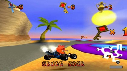 Image du mode Aventure de Crash Team Racing (CTR) sur PlayStation.