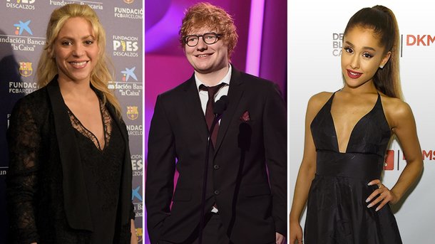 Shakira, Ed Sheeran, Ariana Grande...: découvrez leurs photos de Noël