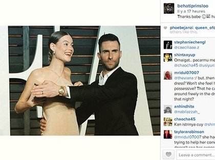 Adam Levine protège sa femme 