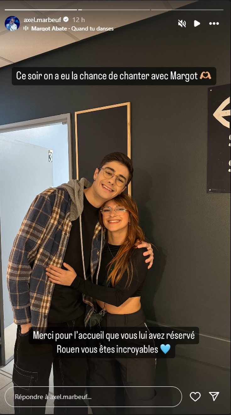 Capture Story Instagram Axel de la Star Academy