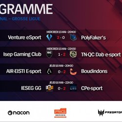 League Of Legends - La Grosse Ligue - split 2 : les résultats des 8e de finale