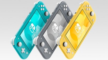 Les trois coloris de la Nintendo Switch (turquoise, gris et jaune)