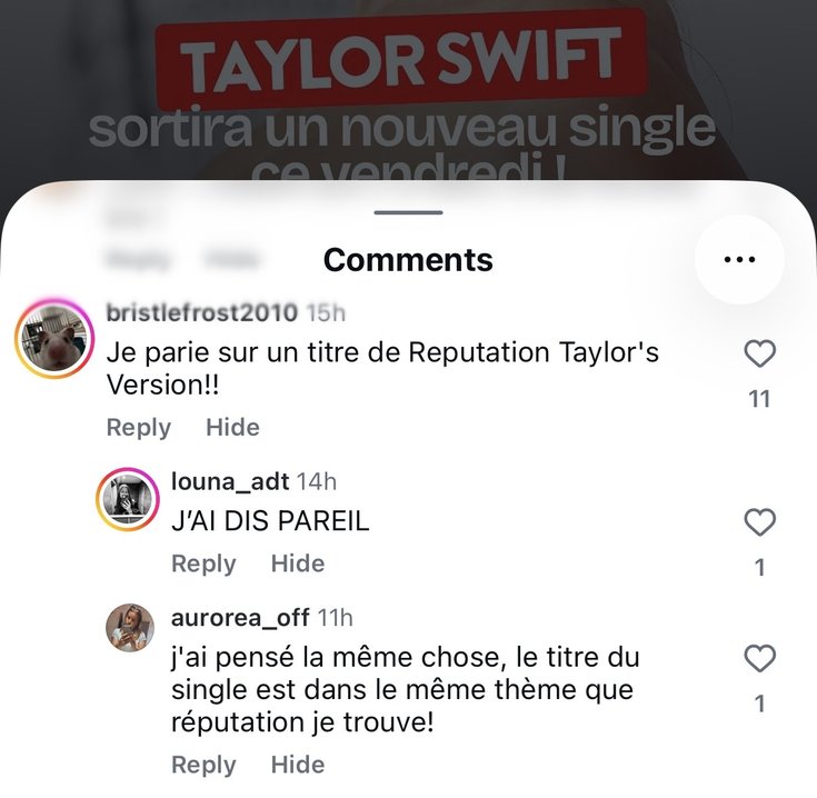Les spéculations des Swifties