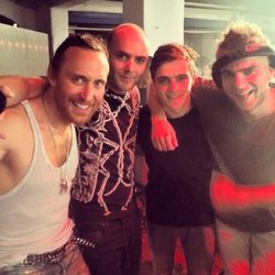 David Guetta : Complete madness tonight at fmif ibiza with @martingarrix and @showtekmusic