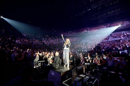 Céline Dion sur la scène de la Royal Arena à Copenhague
