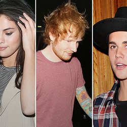 Selena Gomez, Ed Sheeran et Justin Bieber