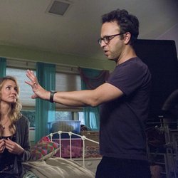 Jason Segel, Cameron Diaz et Jake Kasdan sur le tournage de Sex Tape