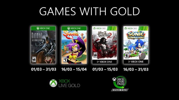 Games with Gold : les jeux Xbox gratuits du mois de mars 2020