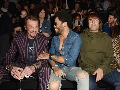Johnny Hallyday : avec Lenny Kravitz et Liam Gallagher au défilé Saint Laurent!!