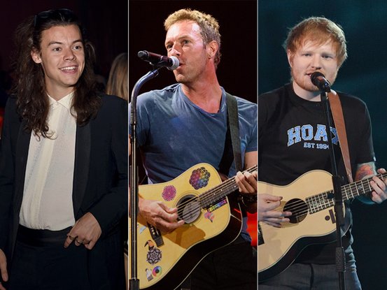 Harry Styles, Chris Martin et Ed Sheeran