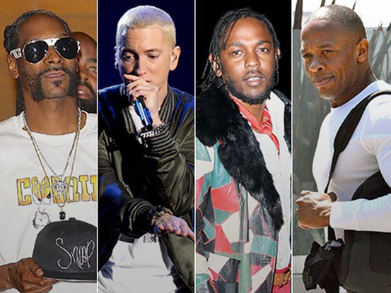 Snoop Dogg Eminem Kendrick et Dr Dre