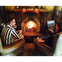 "Sipping on some hobbit ale at the green dragon x"