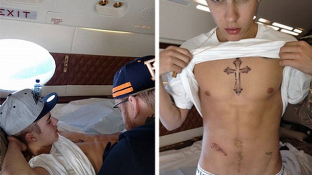 Justin Bieber : un tatouage en plein vol !