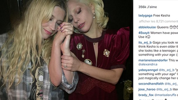 Lady Gaga prend publiquement la défense de Kesha!