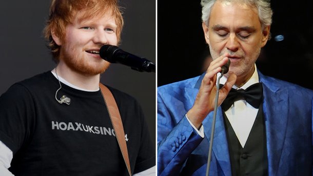 Ed Sheeran s’invite sur le nouvel album d’Andrea Bocelli