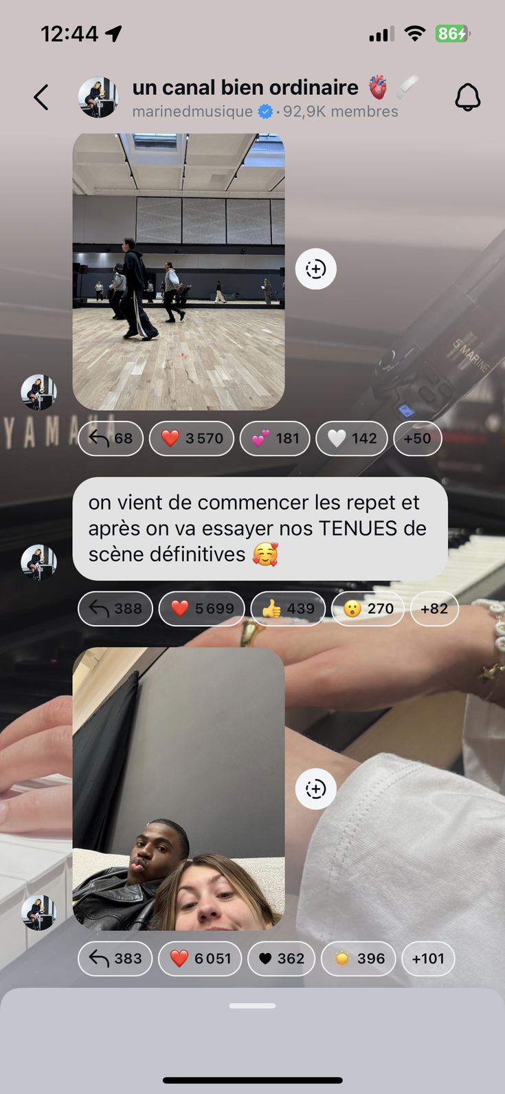 Capture d'écran du canal de Marine sur Instagram / "Un canal bien ordinaire"