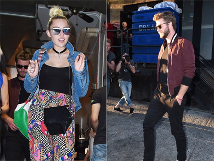 Miley Cyrus et Liam Hemsworth à New York