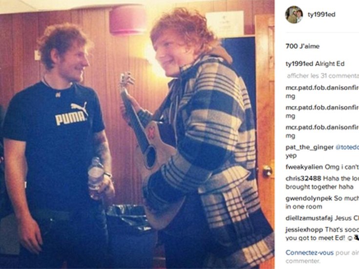 Ed Sheeran et son sosie 