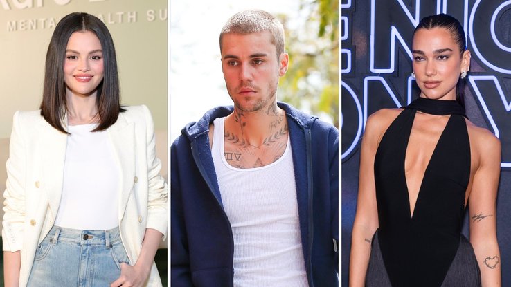 Selena Gomez, Justin Bieber, Dua Lipa