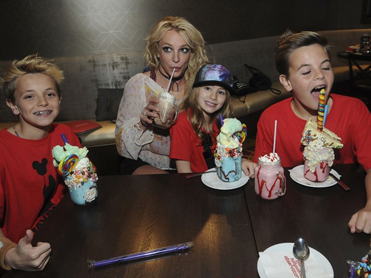 Britney Spears, ses enfants Sean et Jayden et sa nièce Maddie